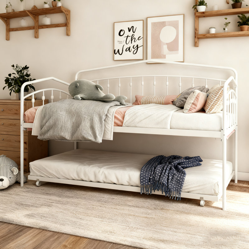 Daybed with Trundle, White