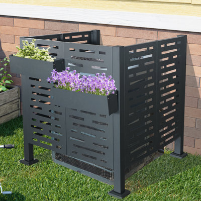 Outdoor Air Conditioner Fence - Metal Privacy Cover, Ideal for Concealing Units by dingdangxiang