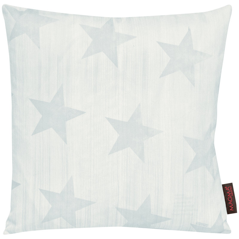 Sternschnuppe Geometric Cotton Reversible Throw Pillow, Blue