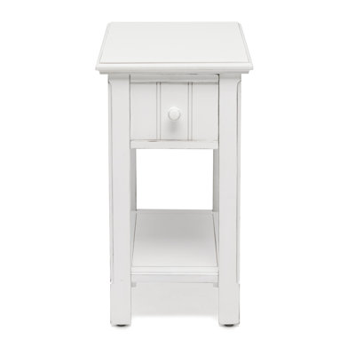 Monaco - Chairside Table - Blanc Finish