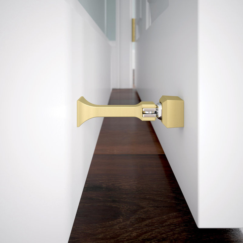 Butoir de porte magnétique Franklin Brass Classic Edge 3 po (76 mm), Noir mat