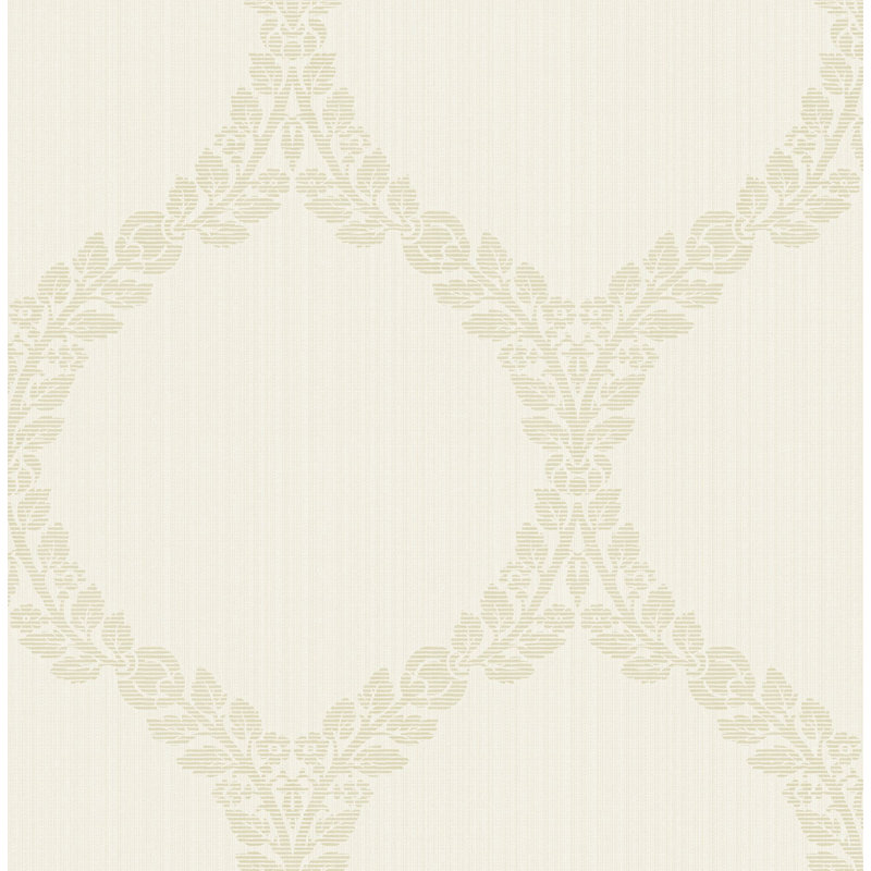 Rouleau de papier peint lisse L 33 po x l 20,5 po Burghfield, Crème