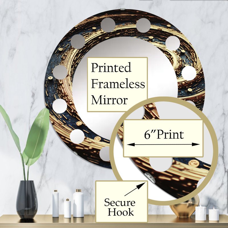 Miroir mural Eider Down, 32 po x 32 po