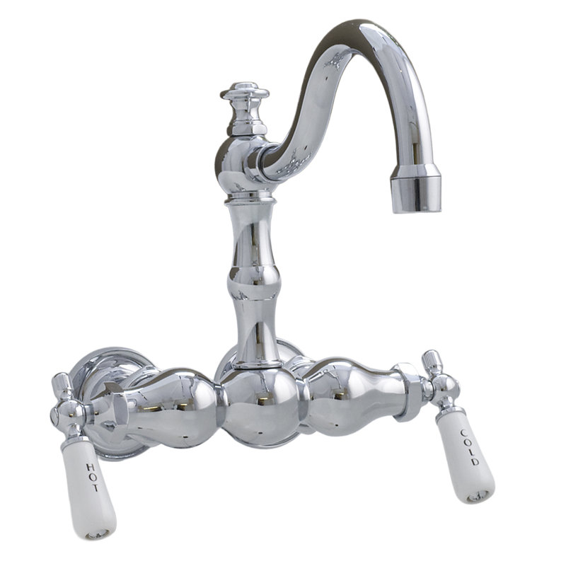 Robinet de robinet de baignoire arqué 3 poignées à bille par Strom Living, Chrome