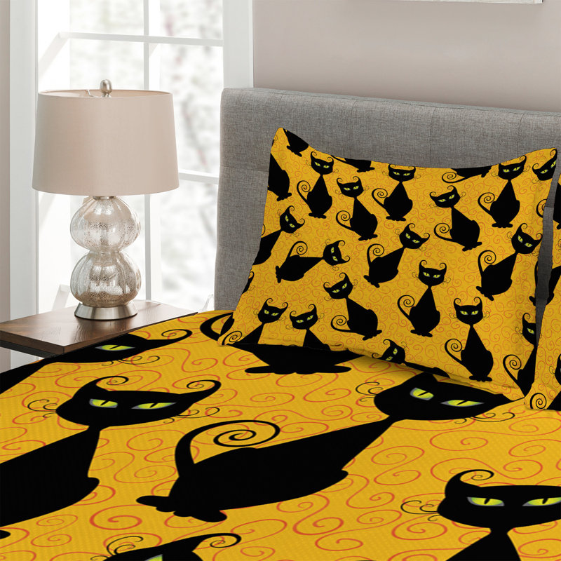 Farmhouse / Country Polyester Coverlet, King Bedspread + 2 Shams