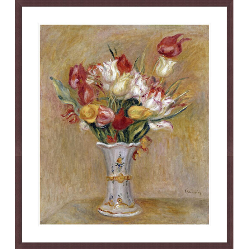 «Tulipes 1909» par Pierre-Auguste Renoir, impression giclée encadrée, H 38,24 po x l 33,5 po