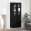  Highboard White And Black Oak 69.5 X 34 X 180 Cm-387650537