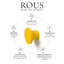 Bouton d'armoire rond en aluminium de style moderne Mid-Century ROUS, tournesol (jaune), 1 unité-111129032