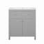 Ensemble de meuble-lavabo autoportant avec portes à fermeture douce 30 po.