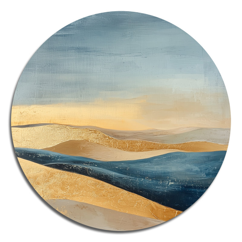 Dunes du désert doré - Décoration murale en métal représentant un paysage, H 29 po x l 29 po