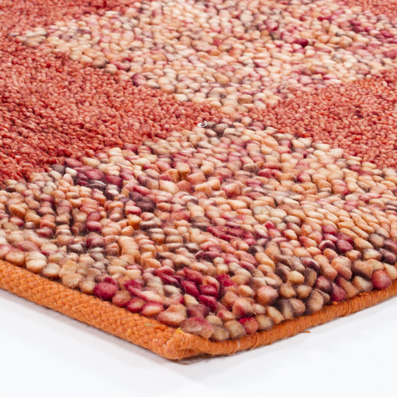 Strata Wool Geometric Area Rug in Brown/Red, Rectangle 7'9" x 10'6"