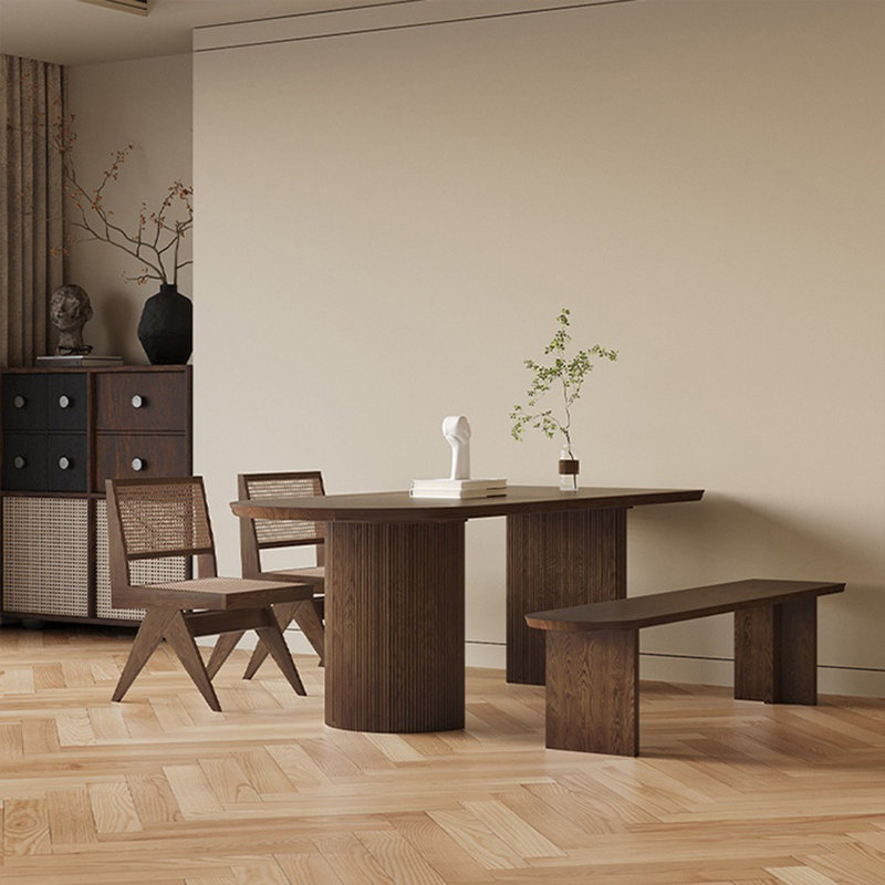 All solid wood creative table set, 29.52"H x 62.99"L x 27.55"W