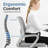 Ergonomic Mesh Task Chair with Fixed Arms-1307331319-1307331323