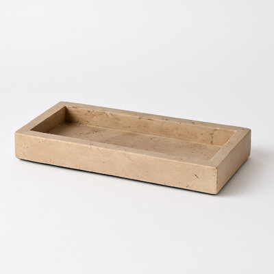 Travertine Tray Large In Cream