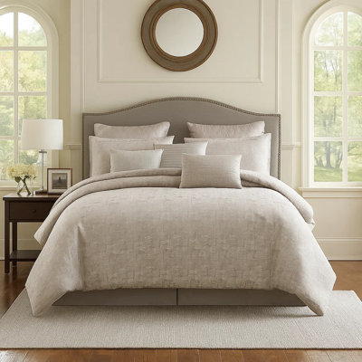 Ensemble d'édredon gris en microfibre