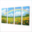 Arc-en-ciel dans le champ de fleurs sauvages - art mural arc-en-ciel - ensemble d'art mural traditionnel-2076702837-2076702840