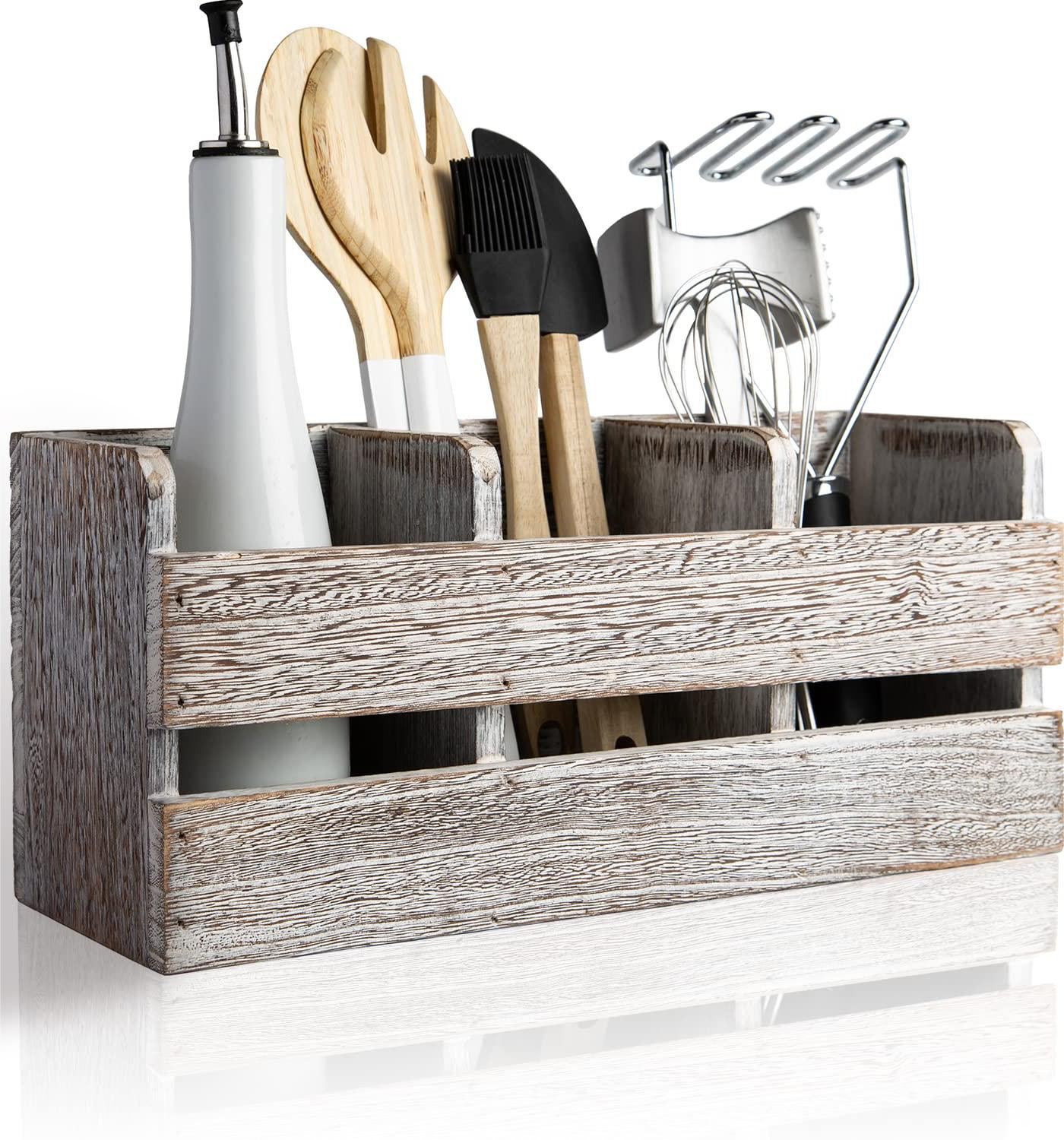 Gracie Oaks Wood Rectangle Flatware Caddy Wayfair