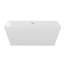 Baignoire de trempage en acrylique autoportante 67 po. X 30 po. Blanc mat brillant avec bonde escamotable