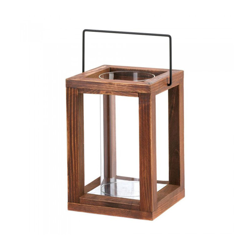 Lanterne en bois/verre