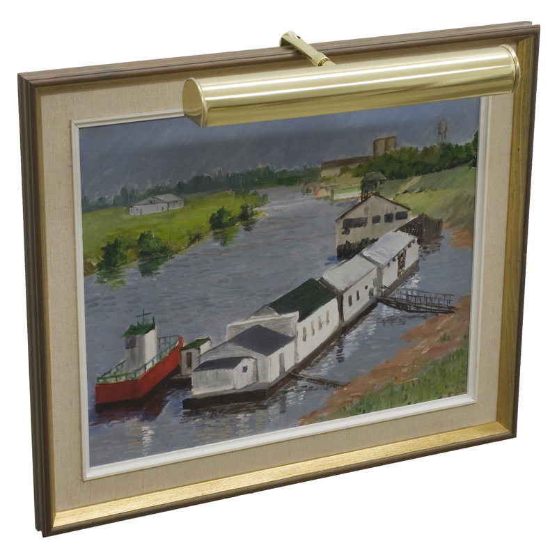 Applique murale à fixation murale 1 lumière Ola, H 2,25 po x l 14 po x P 7 po, Laiton antique