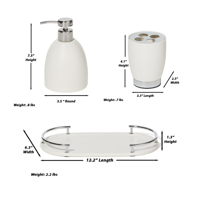Dubai (SS trim) bathroom accessory set