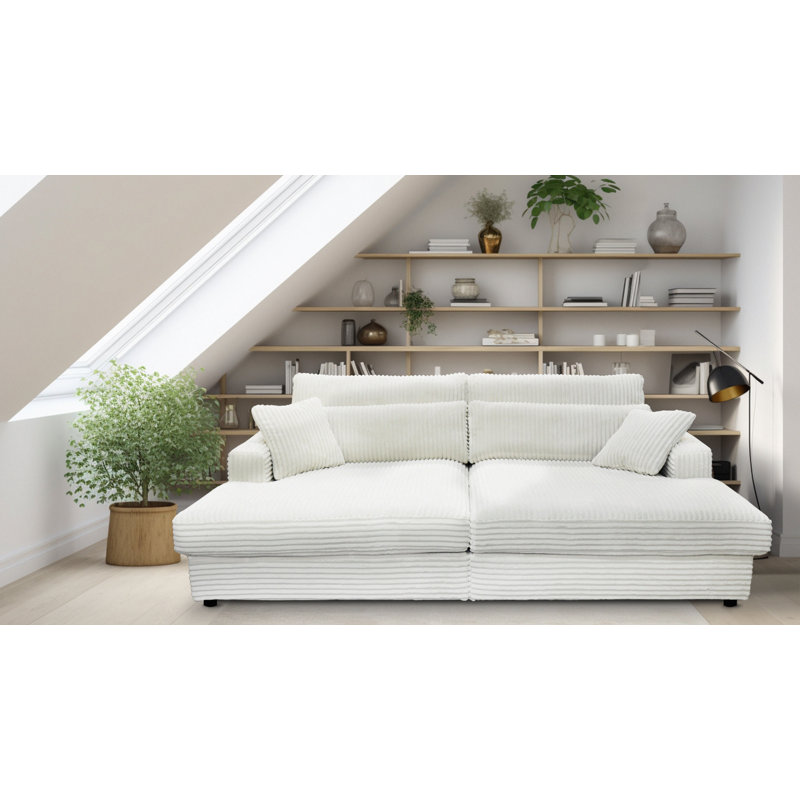 Rishabh Sleeper Sofa, White