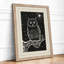 Nocturnal Owl Japandi - Framed Print-2020108720-2020108722