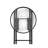 Folding Patio Side Table with Tempered Glass Tabletop