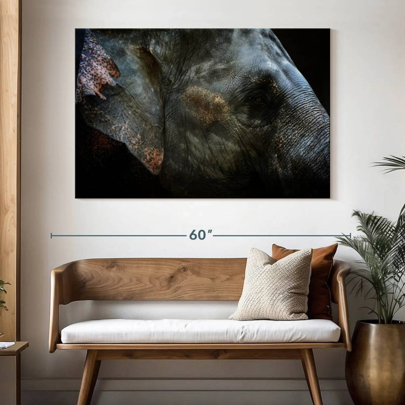 Asian Elephant Eye, 34" H x 51" W