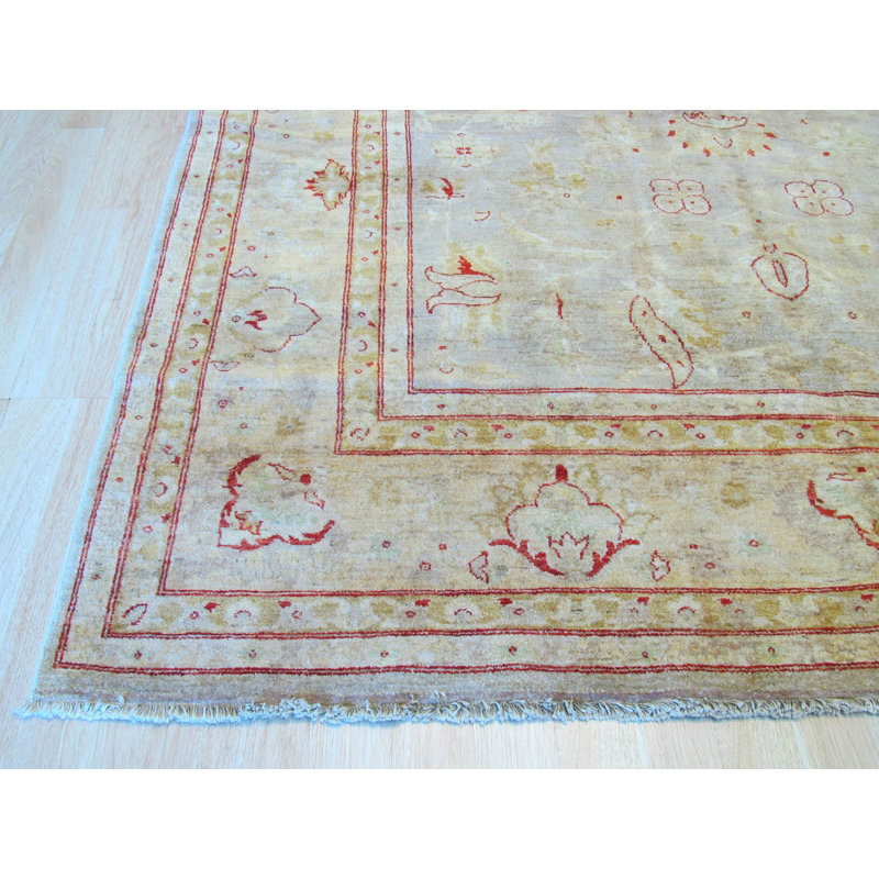 Beige Traditional Oriental Peshawar Area Rug