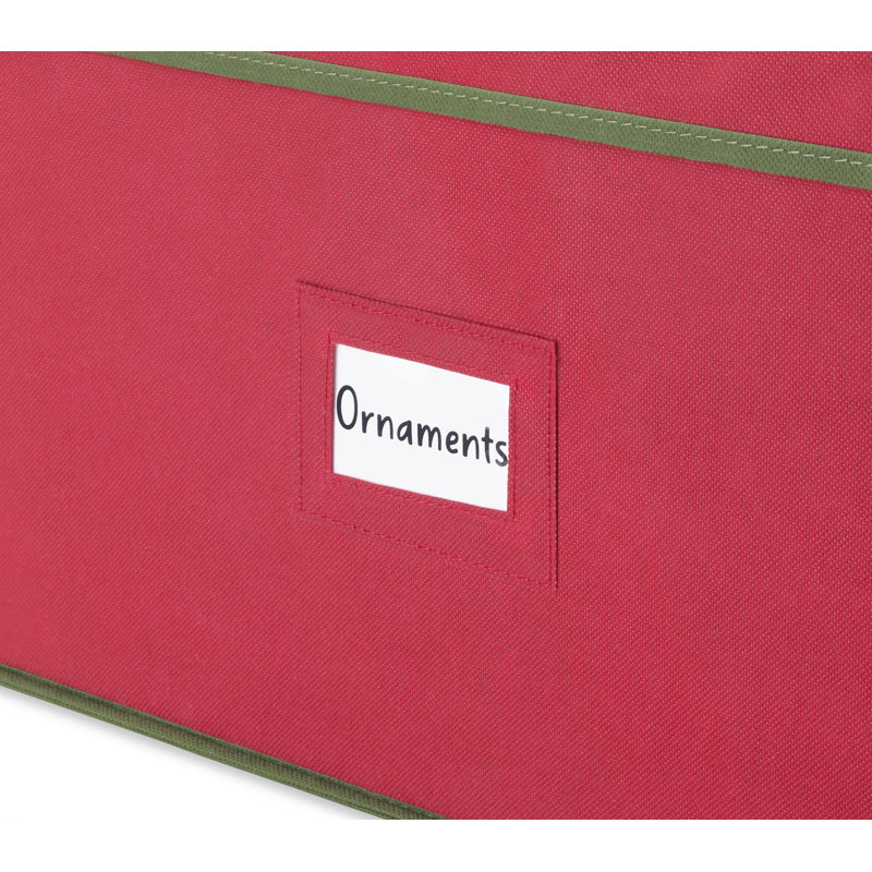 Whitmor Storage Box with Removable Trays - Red w/Green Trim