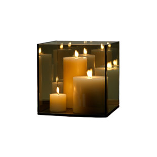 8'' H Glass Tabletop Hurricane