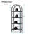 Four-Tier Arched Bookshelf, Perfect For Home Offices, Living Rooms, And Bedrooms, In Black.-457300865