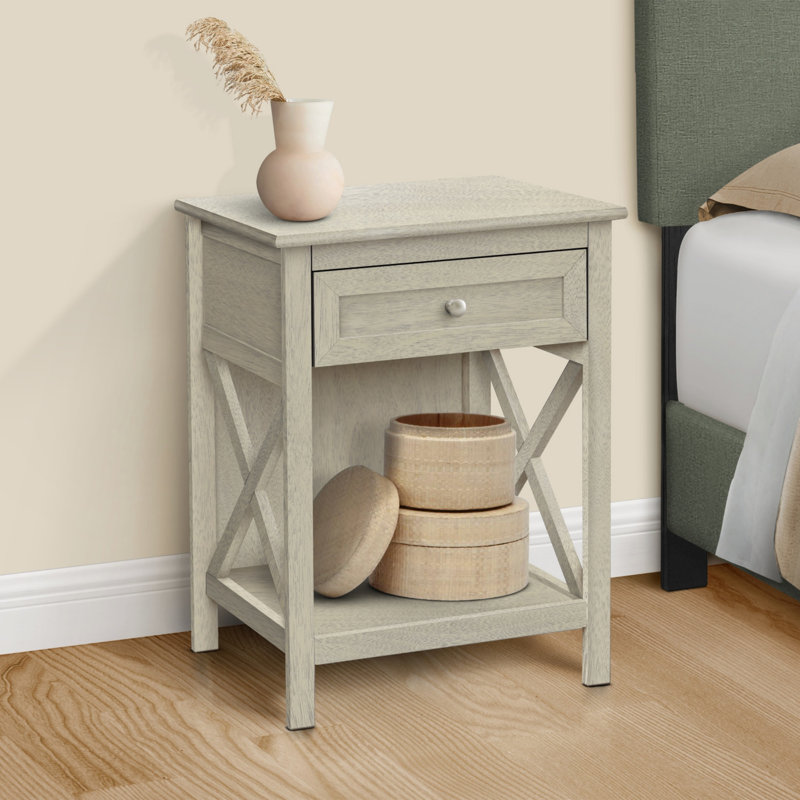 Table d'appoint, table de bout, table d'appoint, 2 niveaux, chambre à coucher, table de chevet, lampe, tiroir de rangement