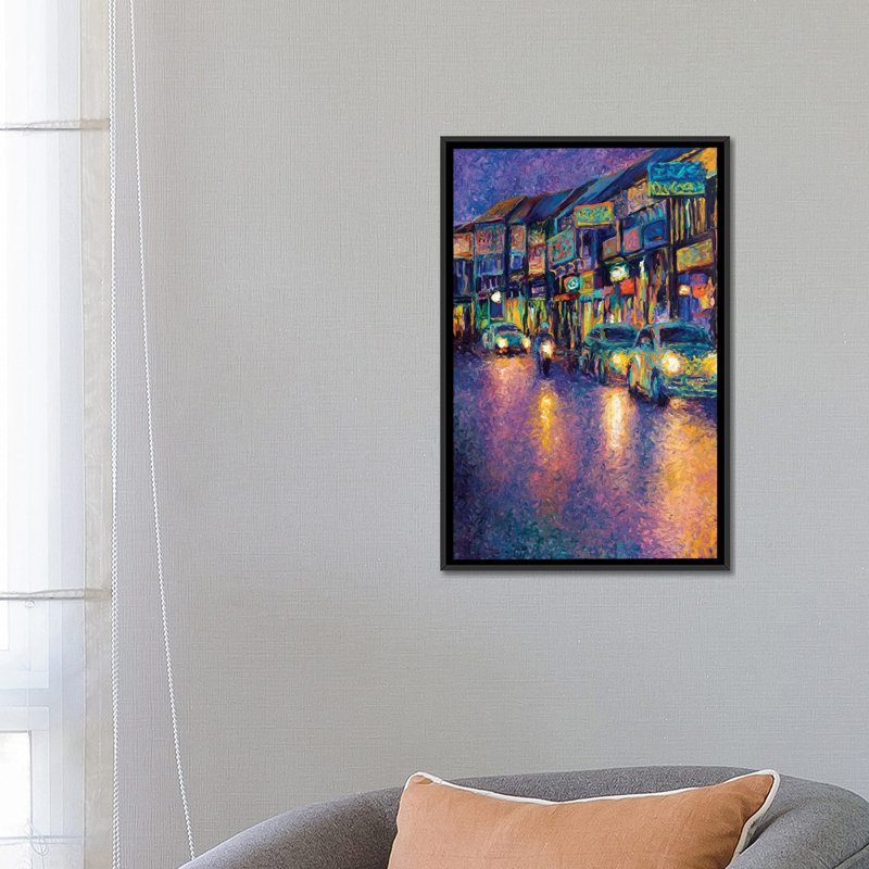 « my thaï phares », reproduction d’art sur toile tendue, H 26 po x l 18 po x P 1,5 po, Toile avec cadre noir, Pas de tapis