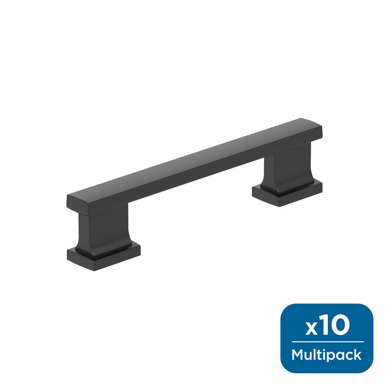 Poignée d'armoire noire matte de centre-à-centre de 3-3 / 4 po (96 mm) Triomphe - paquet de 10, Noir mat