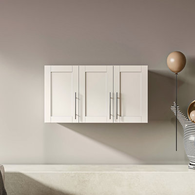 Stackable Wall Mounted Storage Cabinet, 15.75 "D X 35.43" W X 19.69 "H