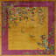 Tapis en laine antique corail / saumon / rose / jaune / or / orange