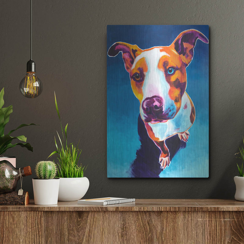 «Pit Bull - Bentley» par Dawg Painter, H 16 po x l 12 po