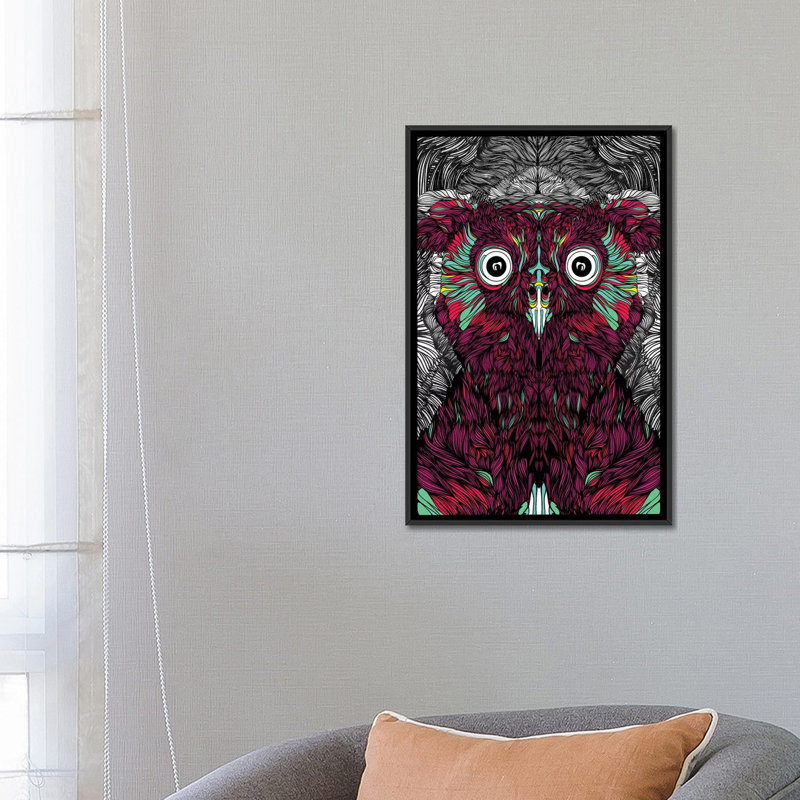 «Owl You Need Is Love» par Danny Ivan - reproduction d'art sur toile tendue, H 26 po x l 18 po x P 1,5 po, Pas de tapis