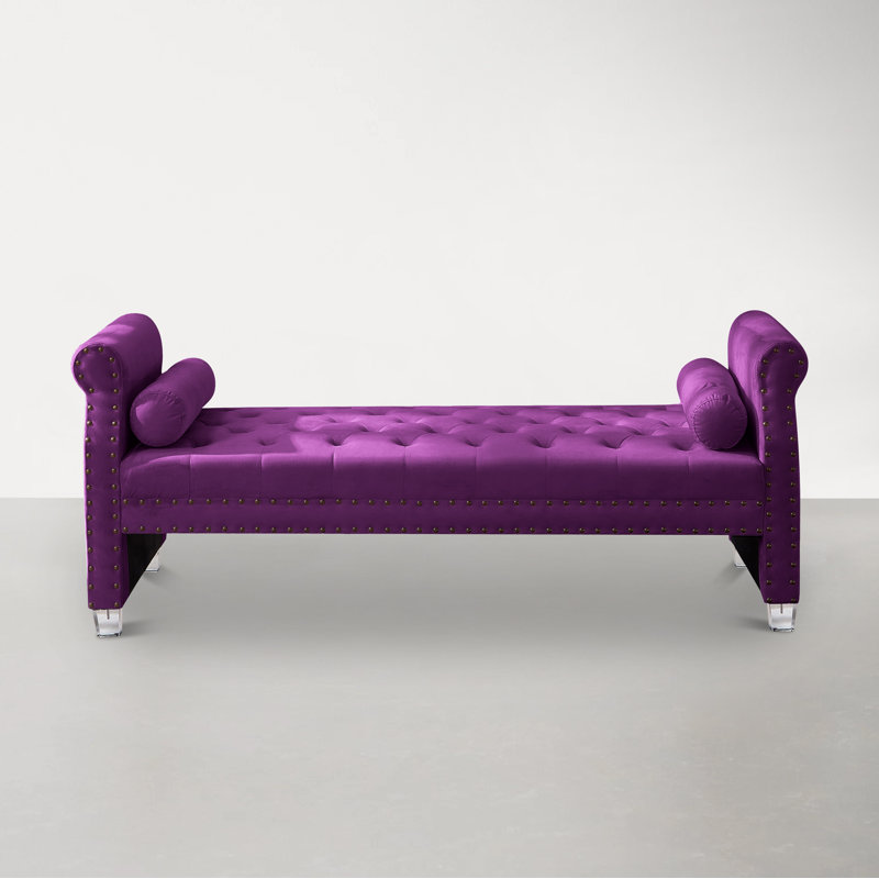 Banc Stephenie, Velours mauve