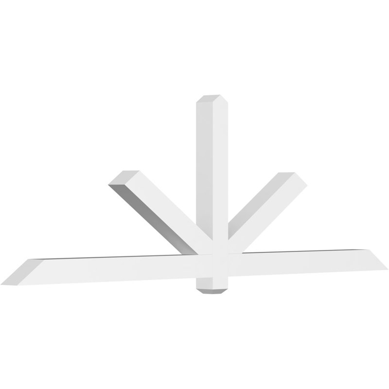 Kennewick Architectural Grade PVC Gable Bracket, 32" H x 96" W (Pitch: 8/12), 4" D x 4" F