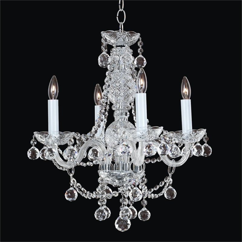 Style bougie classique/traditionnel 4 lumières lustre