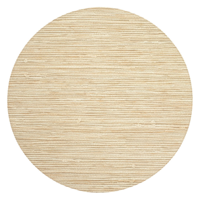 Grasscloth 100% Pthalate-free Vinyl Round Placemats, Latte