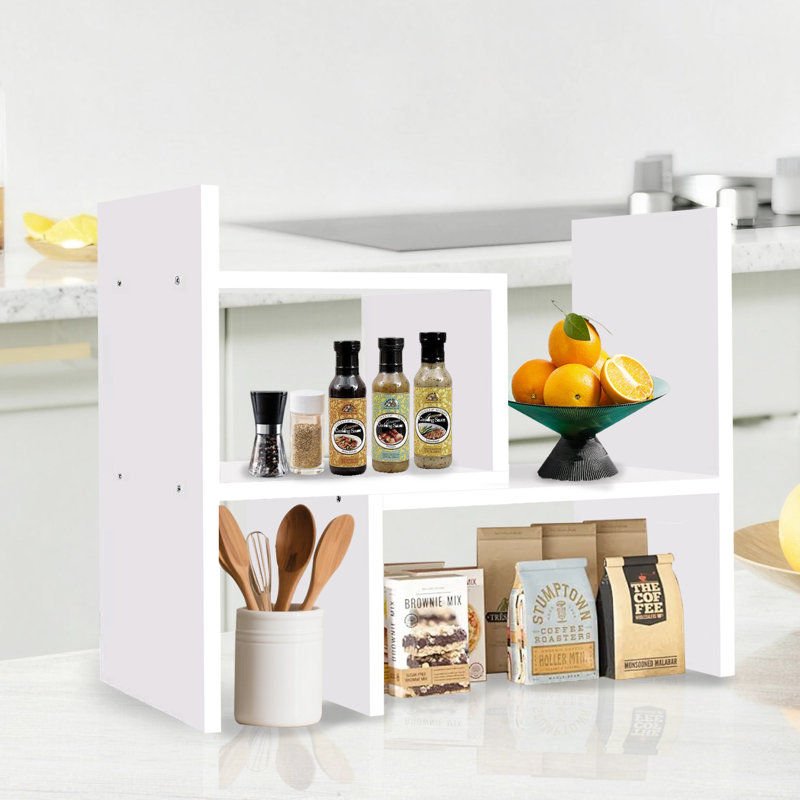 Organisateur de bureau en bois, Blanc