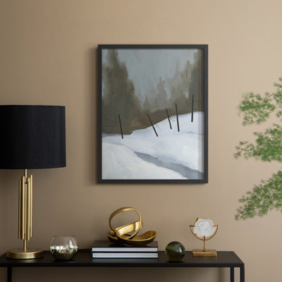 Impression encadrée Deep Snow II - bois massif