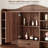 Farmhouse Vanity Desk Set, Makeup Vanity Table with Lights and Mirror, Vintage Make Up Dressing Table for Bedrooms-1118211923
