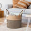 Foldable Woven Mapes - Large Jute Basket With Handles, For Blankets, Toys, Shoes, Versatile Home Decor Organizer