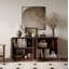 Armoire de salle à manger de rangement de divertissement de meubles de salon, buffet avec portes en bois massif