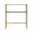Gretna Rectangular Antique Gold Metal And Glass Accent Table